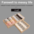 1PC Dormitory underwear storage box fabric household underwear box for separating socks and bras. 