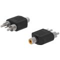 RC female  Jack To 2 RC Male  Plug Adapter. 