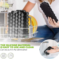 LKPCIGCXM 3 Pack Silicone Small Ice-Cube Trays with Removable Lid, Easy-Release & Flexible Hexagonal 37-Ice-Cube Molds. 
