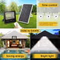 Auoyo Solar Powered Flood Light LED Solar Light Outdoor Rem-ote Control Waterproof Wall Solar Powered Flood Lamp For Garden Street Landscape Spotlight Multi-function Garden Lighting Street Lamp. 