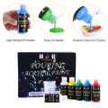H&B 6 Colors Fabric Paint Set Kit 60ml Each Bottle Textile Paint for Canvas Ceramic Art & DIY Projects Graffiti Liquid Fluid Painting Home Decoration. 
