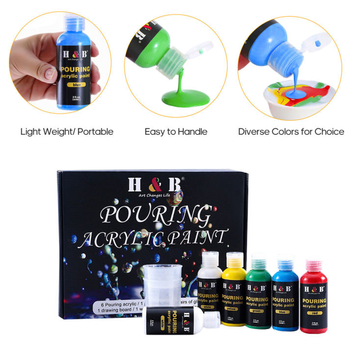 H&B%206%20Colors%20Fabric%20Paint%20Set%20Kit%2060ml%20Each%20Bottle%20Textile%20Paint%20for%20Canvas%20Ceramic%20Art%20&%20DIY%20Projects%20Graffiti%20Liquid%20Fluid%20Painting%20Home%20Decoration%20-%20Image%205