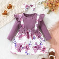 Dress For Kids 3 Months - 3 Years old Birthday Korean Style Fashion Long Sleeve Cute Floral Princess Formal Dresses Ootd For Baby Girl. 