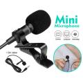 Portable Mini Lavalier Mic 3.5mm Jack Tie Clip Microphones Smart Phone Recording PC Clip-on Lapel For Speaking Singing Speech TIKTOK MIC. 