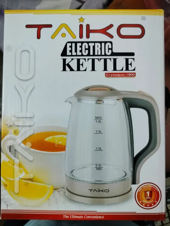 Electric%20glass%20kettle%201.8-L%20Taiko%20Kettle%20Beutiful%20Glass%20Disign%20Kettle%20Kitchen%20Kettle%20Glass%20Tea%20Kettle%20Stainless%20Steel%20Electric%20Kettle%20LED%20Indicator%20Auto%20Shut-Off%20&%20Boil-Dry%20Protection,%20BPA%20Free,1.8-Liter,%20Black%20-%20Image%204