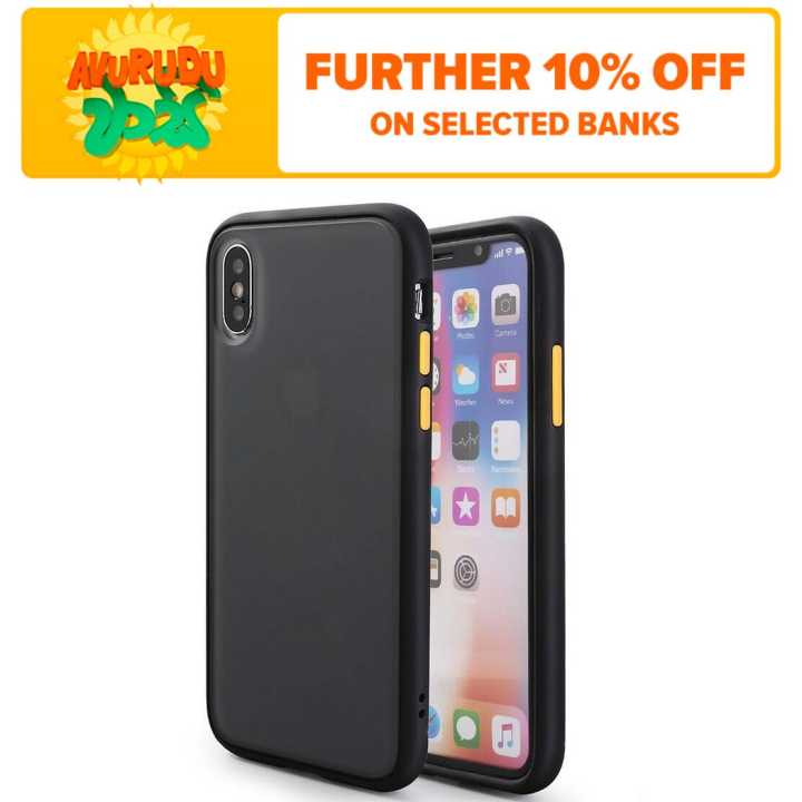 Apple Iphone X Silicone Frame Phone Case Matte Transparent