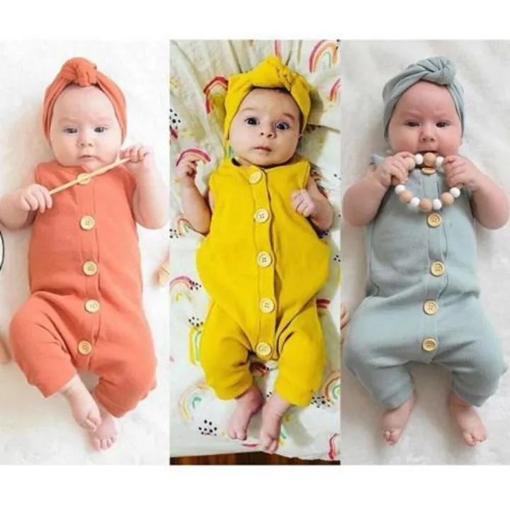 Newborn Infant Babys Girl Boy Outfit Cotton Romper Jumpsuit Bodysuit Clothes Set 6-18M