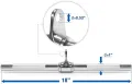 Mansa TUFF Pull Down, press down Cable Attachment, Triceps Press Down Bar, Straight Bar, Straight Rotating Bar for Strength Training chrome bar.. 