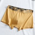 KuejutanOriginal Fashion Nova Ready Stock Mens Underwear Cotton Trend Hello Breathable Spender Lelaki Large Size Boxer Briefs for Men. 