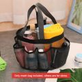 [pathfinder.ph] Mesh Shower Bag Hanging Toiletry Bag College Dorm Essentials Bag Portable Wash Bag Quick Dry Cosmetic Bag Shower Organizer for Bathroom Dorms Beach Camping Shoppin. 