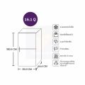 4 Doors Refrigerator Fridge 16.1 Cubic Inverter (Glass Black) HRF-MD469G. 