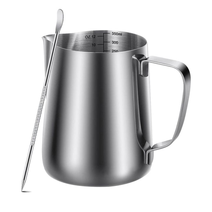 Milk%20Frothing%20Pitcher%20350Ml%20(12Oz)Steaming%20Pitchers%20Stainless%20Steel%20Milk%20Coffee%20Cappuccino%20Latte%20Art%20Barista%20Steam%20Pitchers%20Milk%20Jug%20Cup%20with%20Decorating%20Pen%20-%20Image%202
