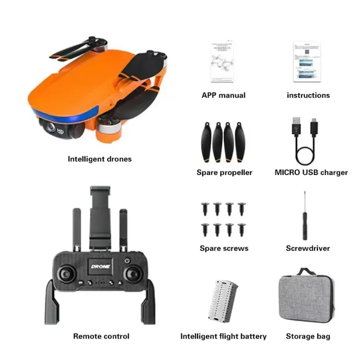 Mini B6 Brushless Motor Obstacle Avoidance Duel Camera GPS Drone WIFI ESC Camera HD FPV Aerial Photography Folding Drone