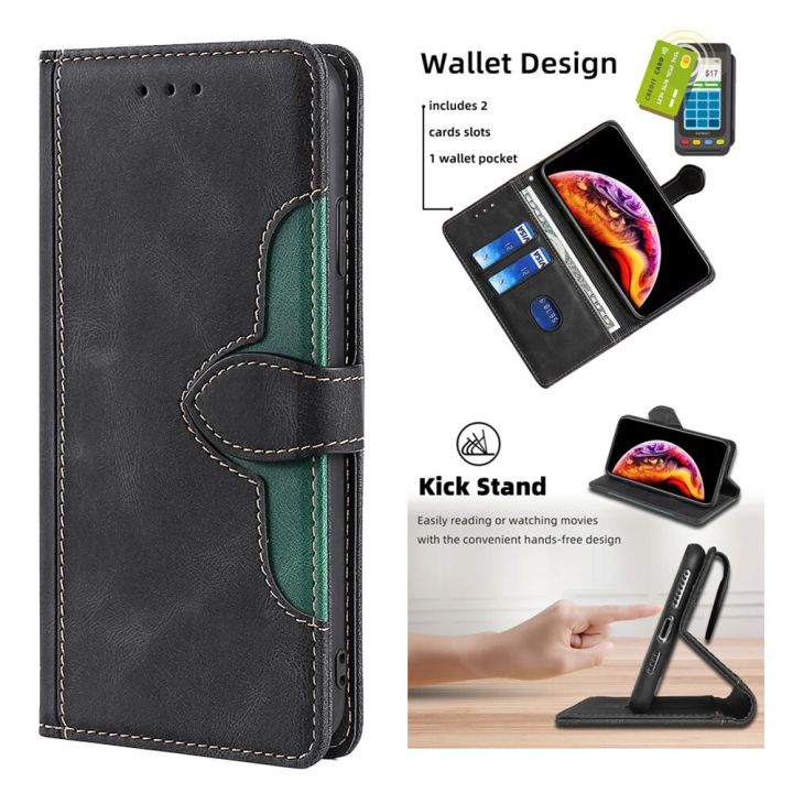 Leather Magnetic Flip Wallet Anti-fall Case For Samsung Galaxy M01 Core /  A01 Core Phone Case Multi-function Card slot Stand shockproof Back Cover
