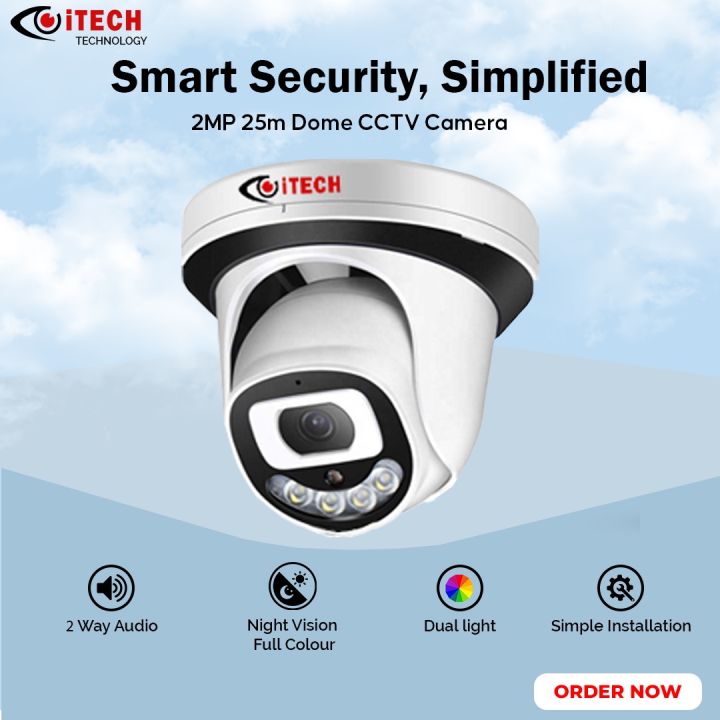 ITECH%205MP%2025m%20Dual%20Light%20HD%20Audio%20AHD%20Camera%20IR/Color%20Night%20Vision%20Wide%20Angle%205MP%20Video%20Surveillance%20Dome%20Camera%20-%20Image%205