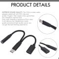 2 in 1 Type C Headphone Adapter USB C Splitter Jack AUX Audio Charging Converter for Huawei Samsung Xiaomi. 