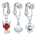 1Pc Fake Belly Button Ring Fake Clip On Belly Piercing Non Piercing Navel Ring Mystic. 