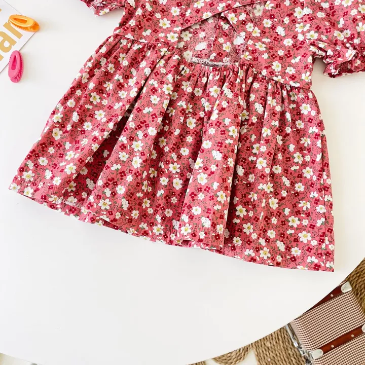 Toddler%20Girl%20Dress%20Flower%20Princess%20Short%20Sleeve%20Casual%20Baby%20Girls%20Clothing%20Cotton%20Cute%20Kids%20Fashion%20-%20Image%207
