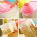 Food Storage Box Plastic Clear Dry Food Container with Pour Lids. 