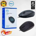 Computer Mouse Dell MS111 Wired Mouse USB Optical Mouse For PC, Apple, Mac, Android- Black Color. 
