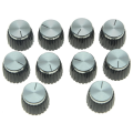 JINMY 40Pcs Guitar AMP Amplifier Push on Fit Knobs Aluminum Cap Top Fits 6mm Diameter Pots for Amplifiers. 