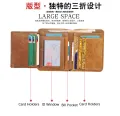 【BestGO】Royal Bagger  Cow Leather Fashion RFID Short Wallet Purse For Men Boys Business Card Clip Bag Men's Casual High Capacity Multifunction Holder Bags Multi-Card Position Wallets. 