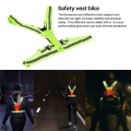 Reflective Vest,Adjustable,High Visibility Vest,Safety Vest with 8 LED Lamps, High Visibility for Jogging Running Green. 