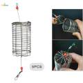 5pcs Fishing Cage, Feeder Basket Holder, Coarse Lure Feeder Gear Fishing Tackle Accessories , M. 