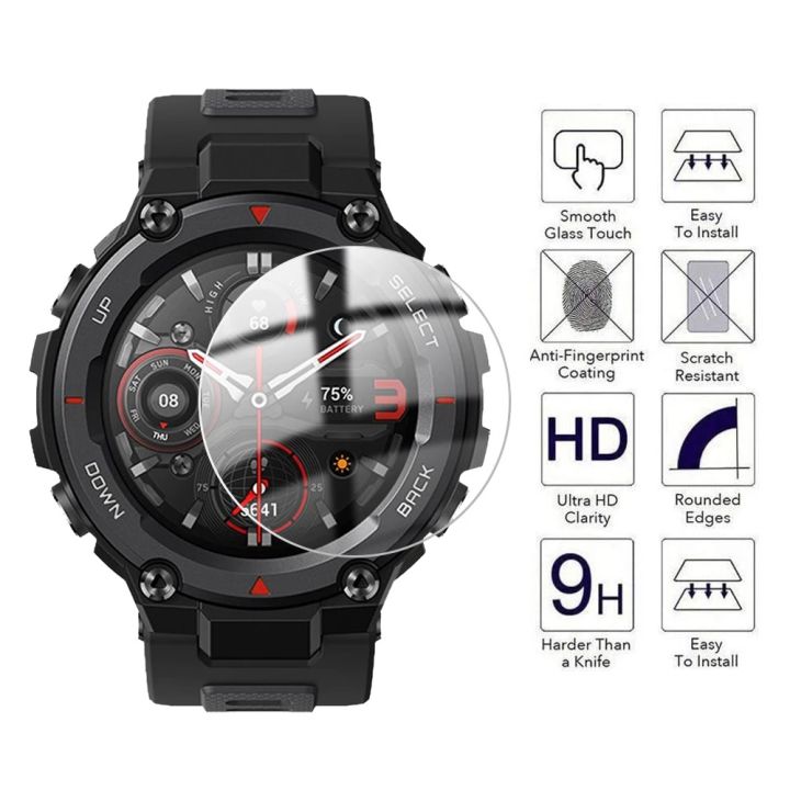Full%20Coverage%20HD%20Clear%20Tempered%20Glass%20Film%20/%20Smart%20Watch%20Anti-Scratch%20Screen%20Protector%20Film%20Compatible%20with%20Huami%20Amazfit%20T-REX%20Series%20-%20Image%202