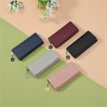 Pu Leather Wallet High-End Zipper Women Purse Long Tri-Fold Card Holder for Outdoor Sports Travel Casual Female. 
