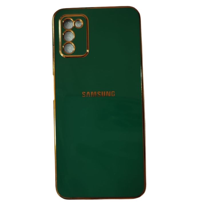 Samsung%20Galaxy%20A03S%20&%20M02S%20Gold%20Line%20Design%20High%20Quality%20Silicone%20Back%20Cover%20-%20Image%204