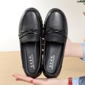 Leather Shoes Spring and Autumn Cowhide Comfortable Leather Middle-Aged and Elderly Non-Slip Work Shoes Women's Single Mother Old Flat Shoes Soft Bottom @. 