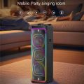 BTS-2270 Bluetooth Party Speaker – High-Power Portable Outdoor Speaker with RGB Lights & Dual Wireless Mics |ARM. 