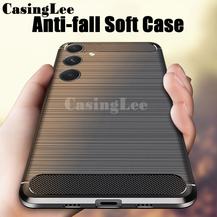 For Samsung A05S case Carbon Fiber Soft TPU Silicone Anti-fingerprint Shockproof Business Protection Cover For Samsung Galaxy A05S Back Cover Phone cases