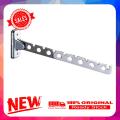 6/8 Holes Foldable Wall Mounted Stainless Steel Clothes Hanger Hook Drying Rack. 