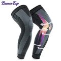 【ETOP】BraceTop Long Compression Leg Sleeves Bandage Protect Sports Lengthen Knee Pads Braces Support Elastic Knee Protector Joint Pain. 