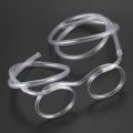 Glasses shape straw to drink - clear. 