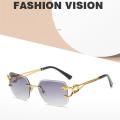 Men's Vintage Sunglasses Women's Steampunk Shades Punk Style Sunglasses Rimless Shades Steampunk Sunglasses. 