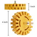 Eraser Wheel Decal Remover Set 4 Inch Adhesive Sticker and Vinyl Remover with Plastic Razor Blades and Drill Adapter. 