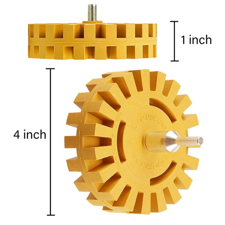 Eraser%20Wheel%20Decal%20Remover%20Set%204%20Inch%20Adhesive%20Sticker%20and%20Vinyl%20Remover%20with%20Plastic%20Razor%20Blades%20and%20Drill%20Adapter%20-%20Image%205