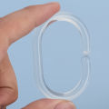 12Pcs/Box Shower Curtain Hook C Shape Bendable Curtain Pole Ring Bath Drape Bathroom Accessory. 