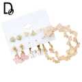Vintage Crystal Butterfly Earrings Set Women Jewelry Ins. 
