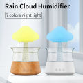 300ml Mushroom Rain Air Humidifier Colorful Night Light Unique Fashionable Humidifier Diffuser Moisturize Skin Relieve Fatigues. 