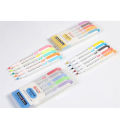 5 Colors Dual Tip Highlighter Pens Broad Chisel and Fine Tips Marker Pen for for School Students Office Home Supplies. 