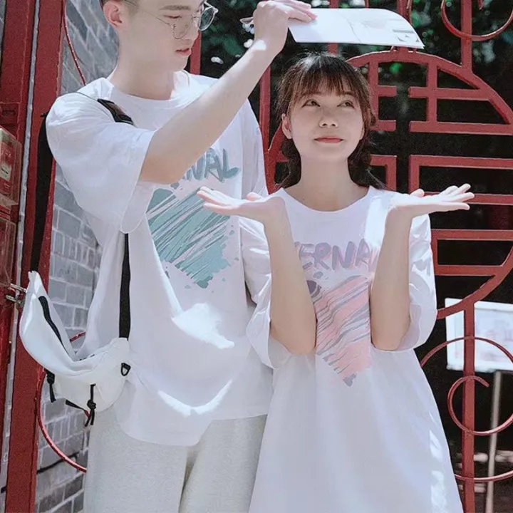 %5B%20Two-piece%20set%20%5D%20Summer%20Couple's%20Short%20Sleeve%20T%20Men's%20and%20Women's%20Summer%20Clothes%202024%20New%20Couple%20Clothes%20ins%20Tide%20-%20Image%206