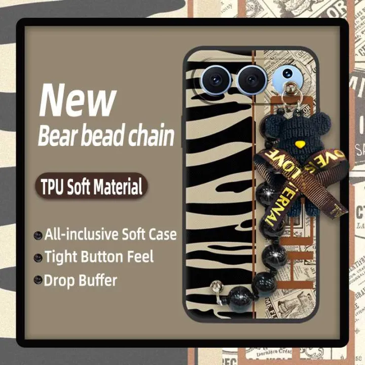Back%20Cover%20soft%20case%20Phone%20Case%20For%20Honor%20500%20China%20Dirt-resistant%20Bear%20bracelet%20Simplicity%20Black%20pearl%20pendant%20cute%20-%20Image%207