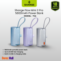 Sharge Flow Mini 2 Pro 5800mAh 22.5W Power Bank w/ Built-in USB-C Cable. 