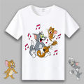 Cat and Mouse Anime Short SleeveTT-shirt Student Male and Female Couple Business Attire Cartoon Clothes Tom Jerry Clothes Summer. 