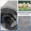 SIMIYA 5 Pairs Merino Wool Socks for Men Warm Thermal Winter Socks Non-Slip Hiking Socks Breathable Crew Socks for Cold Weather. 