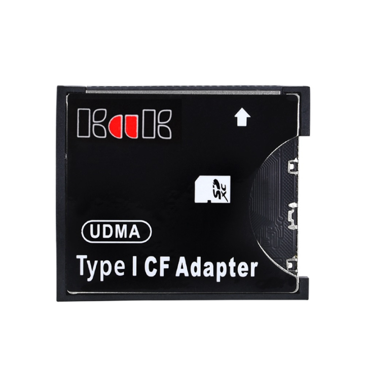 Black Adapter Support SD SDHC SDXC MMC Card to Standard Compact Flash Type I Card Reader Converter